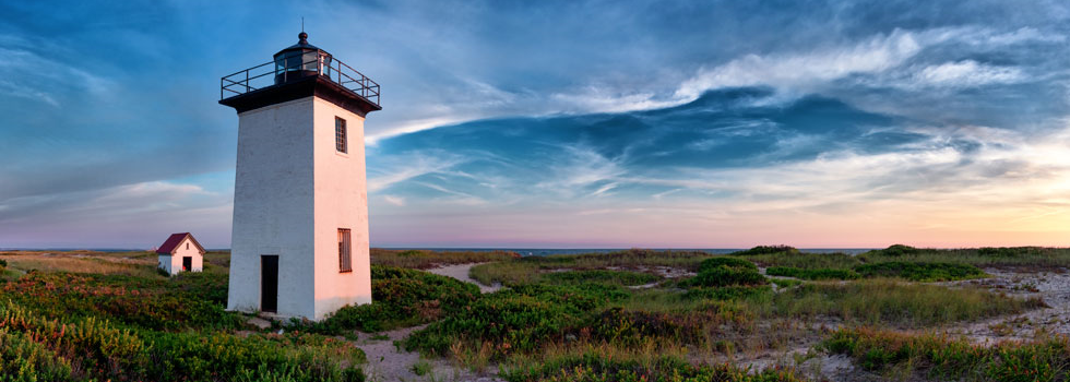 lighthouse along the coast of cape cod